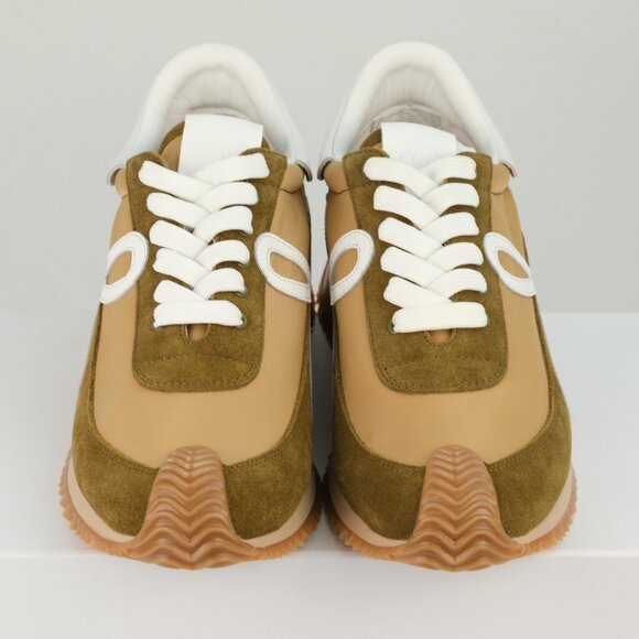 Loewe Flow Runner 2.0 Sneakers, Khaki/Tan/White, EU 39/US 9 - Picture 3 of 12